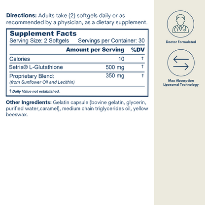 Liposomal Glutathione - Softgels (60 Count / 30 Servings)